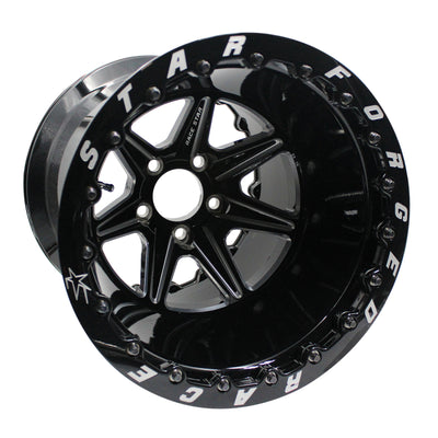 Race Star 72 ValStar 15x14 / 5x4.50BC / 5.5BS / 3.072in CB / Black w/Machined Accents Wheel