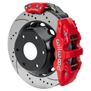 Wilwood Big Ford New Style Aero4 Rear EPB Kit - 14in Drilled Rotor - 2.50in Offset - Red