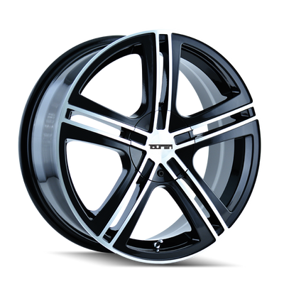 Touren 3262 TR62 18x7.5 / 5x100/114.3 BP / 40mm Offset / 72.62mm Hub Gloss Black Machined Wheel