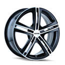Touren 3262 TR62 18x7.5 / 5x100/114.3 BP / 40mm Offset / 72.62mm Hub Gloss Black Machined Wheel