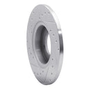 R1 69-89 Peugeot 504 Front Right Drilled & Slotted Silver Brake Rotor