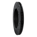 R1 92-96 Honda Prelude Front Left Drilled & Slotted Black Brake Rotor