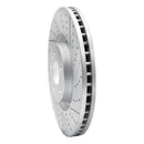 R1 12-18 Audi A6 Quattro Front Right Drilled & Slotted Geo-Carbon Rotor