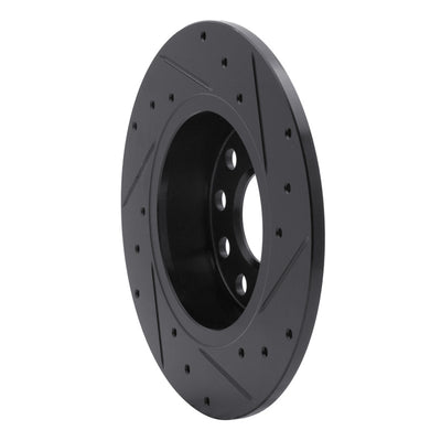 R1 05-25 Audi A3 Quattro Rear Drilled & Slotted Black Brake Rotor Set
