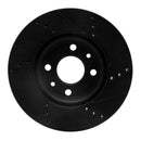 R1 09-19 Dodge Vision (Mexico) Front Left Drilled & Slotted Black Brake Rotor