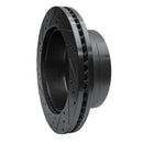 R1 11-22 Ford F-350 Super Duty 2WD Rear Right Drilled & Slotted Black Brake Rotor
