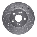 R1 10-15 Honda Accord Crosstour Front & Rear Drilled & Slotted Silver Brake Rotor Set