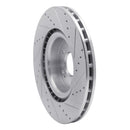 R1 18-22 Genesis G70 Front Left Drilled & Slotted Silver Brake Rotor