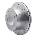 R1 11-22 Ford F-250 2WD (Super Duty) Rear Left Drilled & Slotted Silver Brake Rotor