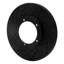 R1 67-88 Porsche 914 Front Left Drilled & Slotted Black Brake Rotor