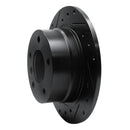 R1 95-99 BMW 318TI Rear Left Drilled & Slotted Black Brake Rotor