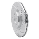 R1 07-16 Volvo S60 Front Right Drilled & Slotted Silver Brake Rotor