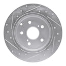 R1 06-18 Toyota RAV4 Front & Rear Drilled & Slotted Silver Brake Rotor Set
