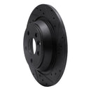 R1 09-15 Ford Focus RS (Mexico) Rear Right Drilled & Slotted Black Brake Rotor