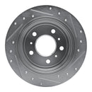 R1 06-10 Buick ALLURE Rear Left Drilled & Slotted Silver Brake Rotor