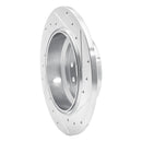 R1 02-04 Acura RL Rear Left Drilled & Slotted Silver Brake Rotor