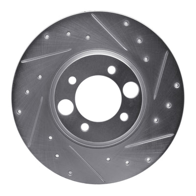 R1 62-87 Jaguar 420 Rear Drilled & Slotted Silver Brake Rotor Set