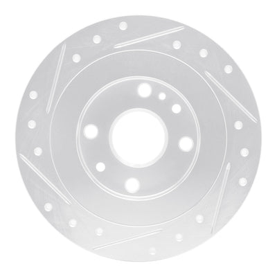 R1 90-03 Ford Escort Rear Drilled & Slotted Silver Brake Rotor Set