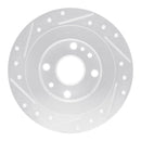 R1 94-02 Mazda Miata Front & Rear Drilled & Slotted Silver Brake Rotor Set