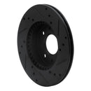 R1 95-00 Nissan 200SX Front Left Drilled & Slotted Black Brake Rotor