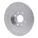 R1 90-03 Ford Escort Rear Drilled & Slotted Silver Brake Rotor Set
