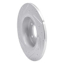 R1 06-11 Buick Lucerne Rear Right Drilled & Slotted Silver Brake Rotor