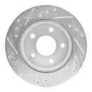 R1 93-97 Ford Thunderbird Front & Rear Drilled & Slotted Silver Brake Rotor Set