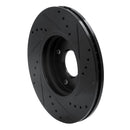 R1 14-19 Ford Fiesta Front & Rear Drilled & Slotted Black Brake Rotor Set