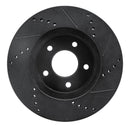 R1 02-07 Chevrolet Equinox Front Left Drilled & Slotted Black Brake Rotor