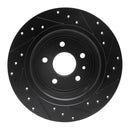 R1 13-20 Ford Special Service Police Sedan Front & Rear Drilled & Slotted Black Brake Rotor Set