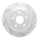 R1 18-25 Jeep Wrangler Rear Right Drilled & Slotted Geo-Carbon Rotor