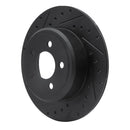 R1 05-23 Chrysler 300 Front & Rear Drilled & Slotted Black Brake Rotor Set