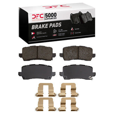 DFC 18-25 Honda Odyssey Rear Drilled & Slotted Geoperformance Rotors 5000 Advanced Pads w/Hardware