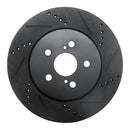 R1 19-25 Toyota Corolla Front & Rear Drilled & Slotted Black Brake Rotor Set
