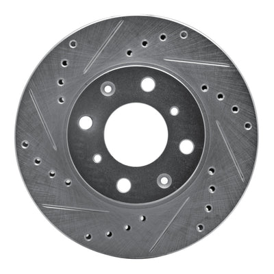 R1 86-91 Acura Integra Front Drilled & Slotted Silver Brake Rotor Set