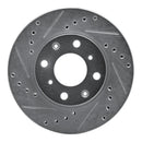 R1 86-91 Acura Integra Front Drilled & Slotted Silver Brake Rotor Set