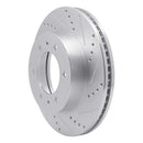 R1 06-10 Hummer H3T Front Right Drilled & Slotted Silver Brake Rotor