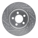 R1 07-12 Dodge Nitro Front Right Drilled & Slotted Silver Brake Rotor