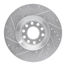 R1 00-09 Audi A4 Front & Rear Drilled & Slotted Silver Brake Rotor Set