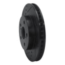 R1 16-22 Toyota Prius Front Left Drilled & Slotted Black Brake Rotor