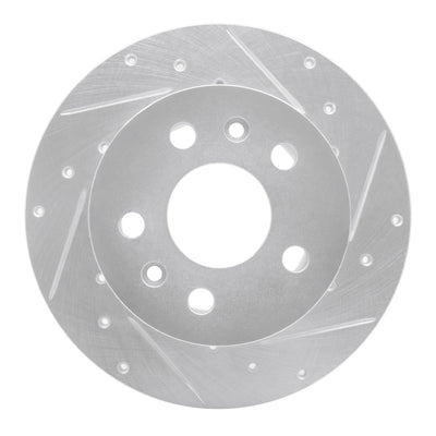 R1 72-78 Volkswagen Type 2 Front Right Drilled & Slotted Silver Brake Rotor