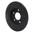 R1 88-92 Dodge Monaco Rear Left Drilled & Slotted Black Brake Rotor