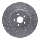 R1 03-25 Subaru BRZ Front Left Drilled & Slotted Silver Brake Rotor