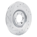 R1 75-79 Alfa Romeo Sport Rear Left Drilled & Slotted Silver Brake Rotor