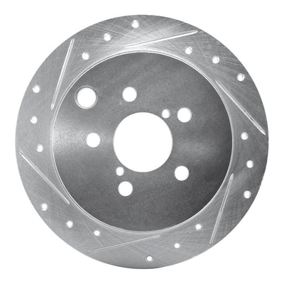 R1 12-23 Subaru XV Crosstrek Rear Drilled & Slotted Silver Brake Rotor Set