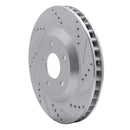 R1 97-09 Cadillac XLR Front & Rear Drilled & Slotted Silver Brake Rotor Set