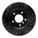 R1 96-02 BMW Z3 Rear Right Drilled & Slotted Black Brake Rotor