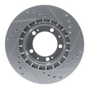 R1 87-95 Porsche 968 Front Left Drilled & Slotted Silver Brake Rotor