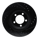 R1 67-67 Ford Thunderbird Front Left Drilled & Slotted Black Brake Rotor