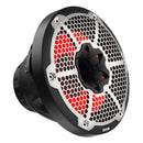 DS18 Hybrid Marine Speaker w/ Driver And RGB LEDs 10in 2-Way 450 Watts RMS 4 ohm Black w/ Cover
